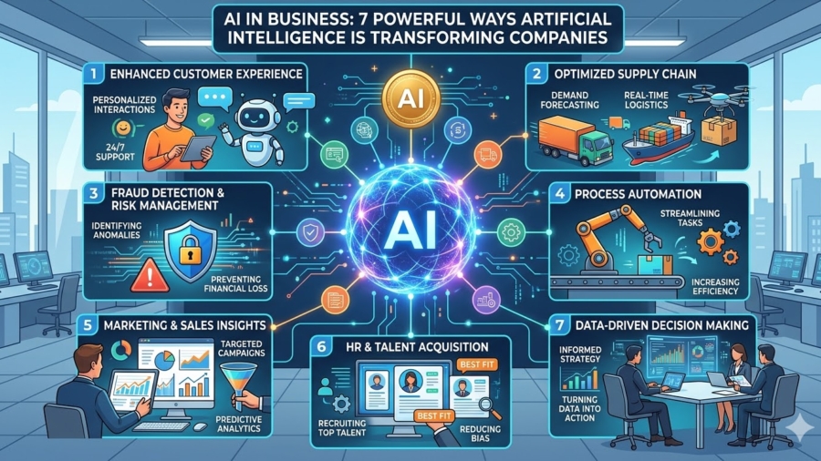 AI in business automation technology concept